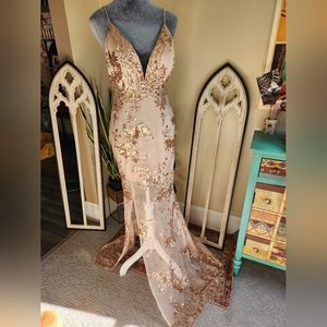 Pink Squin Maxi Dress